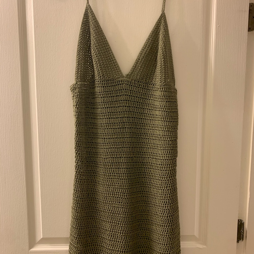 This green Missguided acrylic dress is perfect for a vacation dress.